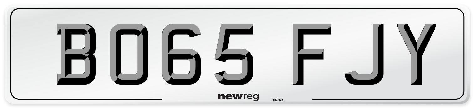 BO65 FJY Number Plate from New Reg
